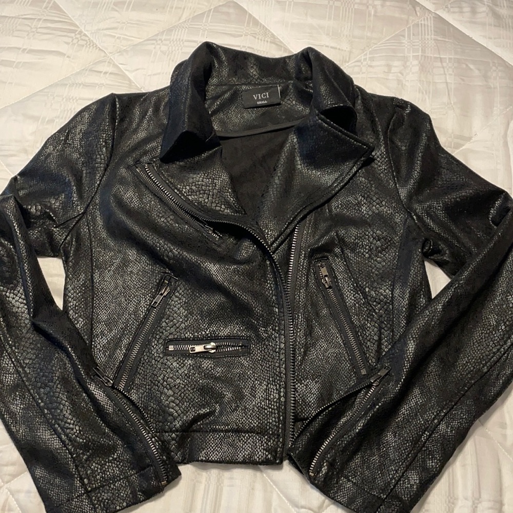 Textured Vici Moto Jacket